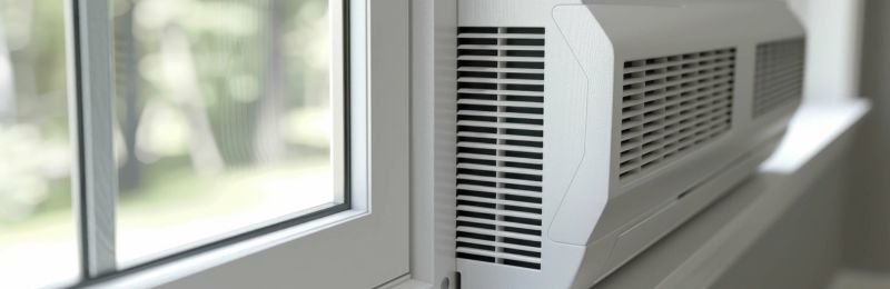 Energy efficient central air conditioner unit installed outside Bonita CA home